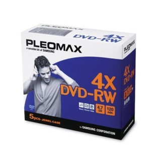 DVD-RW Samsung Pleomax 4.7GB, Set 5 Bucăți - Performanță Excepțională