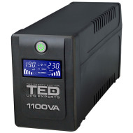 UPS TED Line Interactive 1100VA/600W, LCD display, 4x Schuko