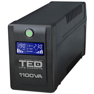 UPS TED Line Interactive 1100VA/600W, LCD display, 4x Schuko