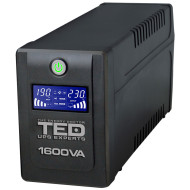 UPS TED Line Interactive 1600VA/900W, LCD display, 4 x Schuko