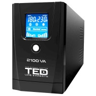 SAI TED Line Interactive 2100VA/1200W, pantalla LCD , 2x Schuko