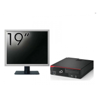 Pack ordinateur de bureau Fujitsu Esprimo D756, Intel Core i5-6500 3,20 GHz, 8 Go DDR4, 500 Go SATA , DVD-ROM + écran 19 pouces + Windows 10 Pro