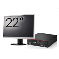 Fujitsu Esprimo D756 galddatoru pakotne, Intel Core i5-6500 3,20 GHz, 8 GB DDR4, 240 GB SSD , DVD-ROM + 22 collu monitors + Windows 10 Pro