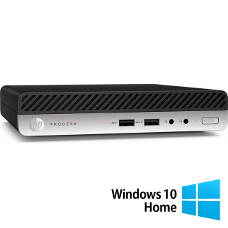 HP ProDesk 400 G4 Mini PC Refurbished Computer, Intel Core i5-8500T 2.10 - 3.50GHz, 8GB DDR4, 256GB SSD + Windows 10 Home