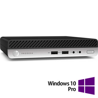 HP ProDesk 400 G4 Mini PC Refurbished Computer, Intel Core i5-8500T 2.10 - 3.50GHz, 8GB DDR4, 256GB SSD + Windows 10 Pro