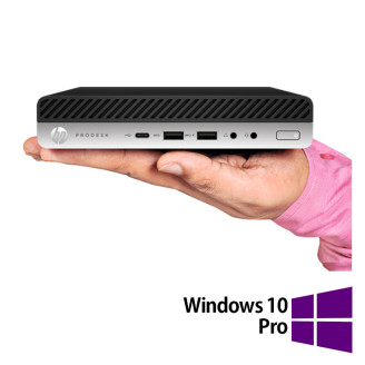 Mini PC HP ProDesk 600 G3 reconditionné , Intel Core i5-6500T 2,50 GHz, 8 Go DDR4, SSD 512 Go + Windows 10 Pro