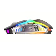 Ασύρματο Gaming Ποντίκι A5, 1600 DPI, RGB, 7 Κουμπιά, Μαύρο
