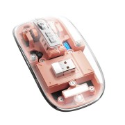 New Mouse M133 - Wireless, 2400dpi, Transparent Pink, 5 Buttons