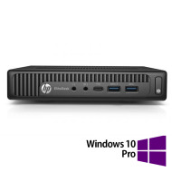 Mini PC HP EliteDesk 800 G2 reconditionné, Intel Core i3 i3-6100T 3,20 GHz, 8 Go DDR4, 256 Go SSD + Windows 10 Pro