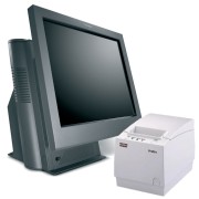 Toshiba SurePOS 500 Series 4852-E66 POS paket, 15 inčni 1024 x 768 LCD zaslon osjetljiv na dodir, Intel Celeron E1500 2,20 GHz, 1 GB DDR2, 128 GB SSD + termalni pisač Wincor Nixdorf TH230+