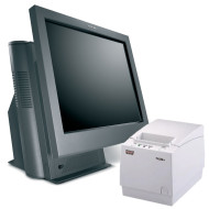Toshiba SurePOS 500 Series 4852-E66 POS-paket, 15 tum 1024 x 768 LCD -pekskärm, Intel Celeron E1500 2,20 GHz, 1 GB DDR2, 128 GB SSD + termisk skrivare Wincor Nixdorf TH230+