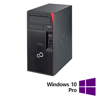 Fujitsu Esprimo P558 Tower Refurbished Computer, Intel Pentium Gold G5400 3.70GHz, 8GB DDR4, 256GB SSD , DVD-ROM + Windows 10 Pro