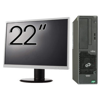 Fujitsu Primergy MX130 S2 Used Package Computer, AMD FX-4100 3.60GHz, 8GB DDR3, 500GB HDD + 22 Inch Monitor