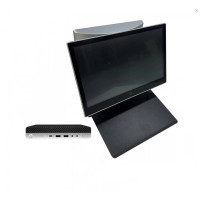 HP 800 G3 Mini Irranġat Pakkett POS, 14-il pulzier HP L7014t touchscreen + 10 pulzier HP L7010t, Intel Core i5-6500T 2.50GHz, 8GB DDR4, 256GB SSD + Windows 10 Pro
