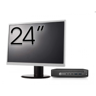HP EliteDesk 800 G2 Mini-PC, generalüberholtes Computerpaket, Intel Core i7-6700T 2,80 – 3,60 GHz, 8 GB DDR4, 256 GB SSD + 24 Zoll Monitor + Windows 10 Pro