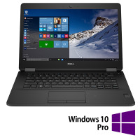 Laptop Irranġat DELL Latitude E7470 , Intel Core i5-6300U 2.40GHz, 8GB DDR4, 256GB SSD , 14-il pulzier Full HD, Webcam + Windows 10 Pro