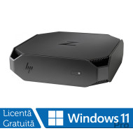 HP Z2 G4 Mini Refurbished Workstation, Intel Core i7-8700 3.20 - 4.60GHz, 32GB DDR4, Placa Video Nvidia MXM Quadro P600/4GB, 512GB SSD + Windows 11 Pro