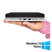 HP EliteDesk 800 G3 Mini PC obnovljeno računalo, Intel Core i7-7700T 2,90 GHz, 8 GB DDR4, 256 GB SSD + Windows 10 Home
