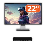 Calculator Refurbished HP ProDesk 400 G6 Mini, Intel i5-10500T, 8GB RAM, 256GB SSD + Monitor 22 Inch