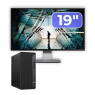 Pachet Calculator Second Hand HP EliteDesk 800 G6 Tower, Intel i5-10400F, 16GB RAM, Monitor 19