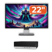 Pachet Calculator HP ProDesk 800 G3 SFF, Intel Core i5-7500, 8GB RAM, 256GB SSD, Monitor 22