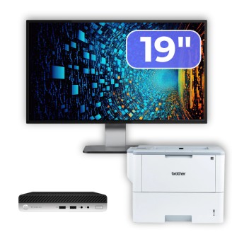 Πακέτο Υπολογιστή HP ProDesk 400 G4 Mini PC, Intel Core i3, 8GB RAM, 256GB SSD, Οθόνη 19