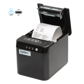 Imprimanta termica OptimX Pro HQ821, 80mm, 200mm/s, USB, LAN