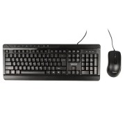Kit de teclado con cable Spacer SPOK-WD-02 USB con ratón Negro