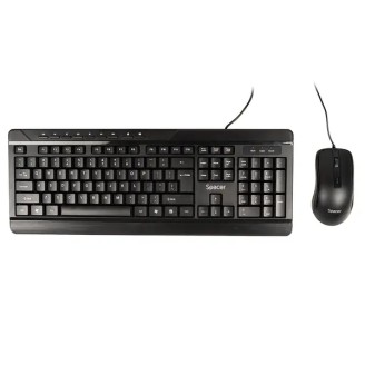 Kit tastatură wired Spacer SPOK-WD-02 USB cu mouse Negru Kit tastatură wired Spacer SPOK-WD-02 USB cu mouse Negru