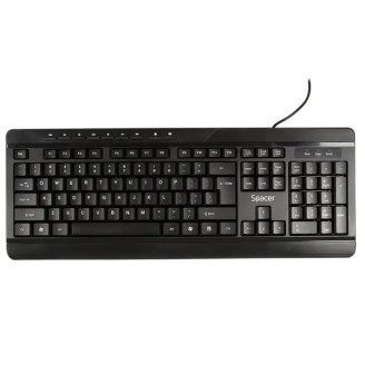 Kit tastatură wired Spacer SPOK-WD-02 USB cu mouse Negru Kit tastatură wired Spacer SPOK-WD-02 USB cu mouse Negru