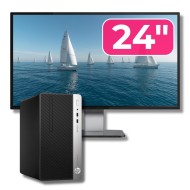 Pachet Calculator HP ProDesk 400 G6 MT, Intel i5-9500, 8GB RAM, 256GB SSD, Monitor 24