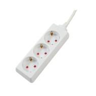 Alargador Spacer PP-3-15, 3 tomas Schuko, 1.5m, 16A, blanco Alargador Spacer PP-3-15, 3 tomas Schuko, 1.5m, 16A, blanco