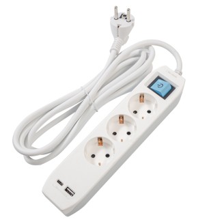 Prelungitor Spacer PP-3-30-TC-USB cu USB Type-C și protecție copii Prelungitor Spacer PP-3-30-TC-USB cu USB Type-C și protecție copii