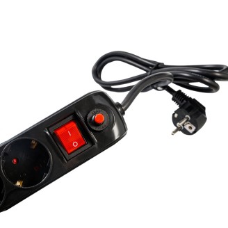 Alargador Spacer PP-5-18B-USB: 5 Tomas Schuko, 2 Puertos USB 2.1 Quick Charge