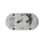 Adaptador Doble Spacer SPMS-2-WH, 2 tomas Schuko, 16A, blanco Adaptador Doble Spacer SPMS-2-WH, 2 tomas Schuko, 16A, blanco