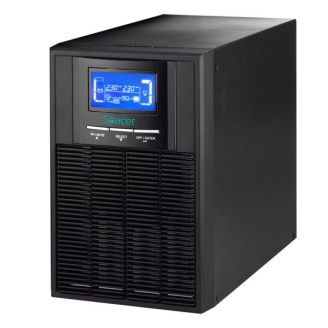 UPS Spacer Online 1000VA/900W - Sinusoidă Pură, LCD, 3 Schuko