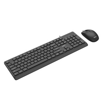 OptimX Pro KM500 Kit Tastatură + Mouse, Slim, Negru, USB