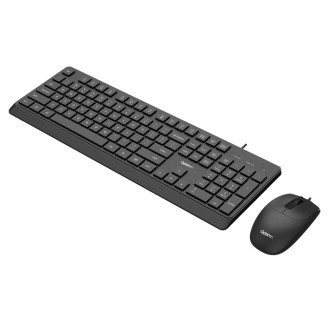 OptimX Pro KM500 Kit Tastatură + Mouse, Slim, Negru, USB