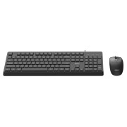 OptimX Pro KM500 Keyboard + Mouse Kit, Slim, Black, USB