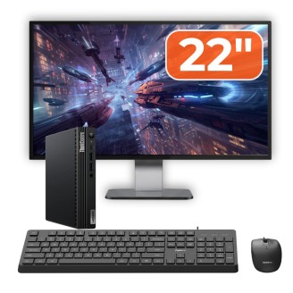 Lenovo ThinkCentre M70q Mini PC Package, Intel Pentium Gold G6400T, 8GB RAM, 256GB SSD