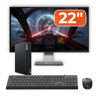 Mini PC Lenovo ThinkCentre M70q, Intel Core i5, 8GB RAM, 256GB SSD, Monitor 22
