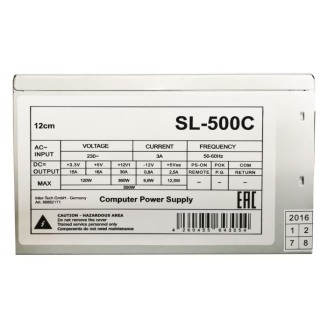 Sursa PC Inter-Tech SL-500C, 500W, ATX, Single Rail Putere și stabilitate pentru sistemul tău de calcul