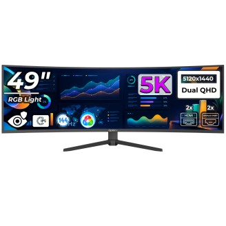 Monitor LED Office Pro Curbat 49 inch OptimX MT49J-1 V2, 5K Dual QHD 144Hz
