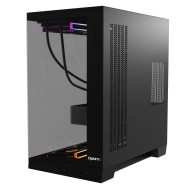 Carcasa PC OptimX TITAN 2SG, Dual-View Glass Cube Tower, ventilatoare ARGB incluse, USB 3.0 & Type-C, Negru